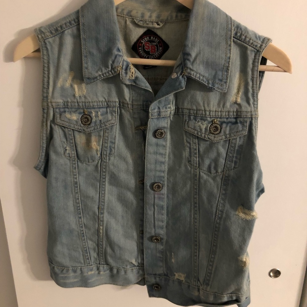 Light Wash Denim Vest